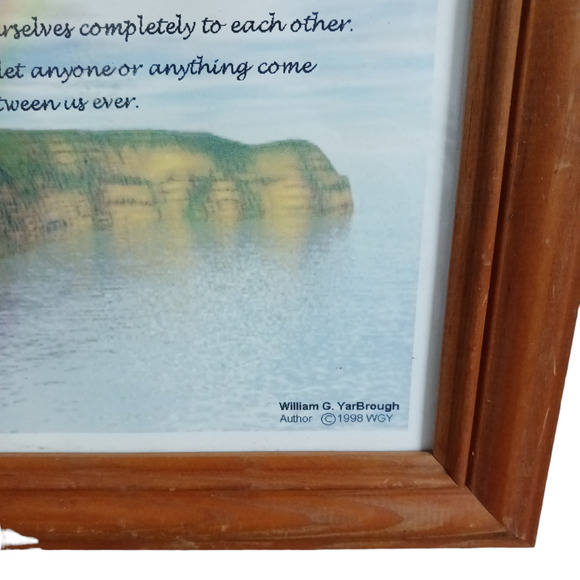 Wedding Vows Framed Poem Perfect Couple Marriage Gift VTG 💍 - Picture 10 of 16